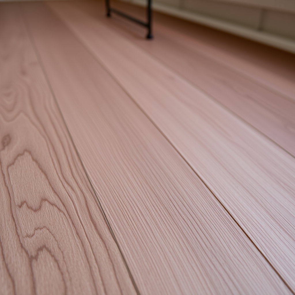 Close-up of vinyl tile flooring showing texture and grain detail